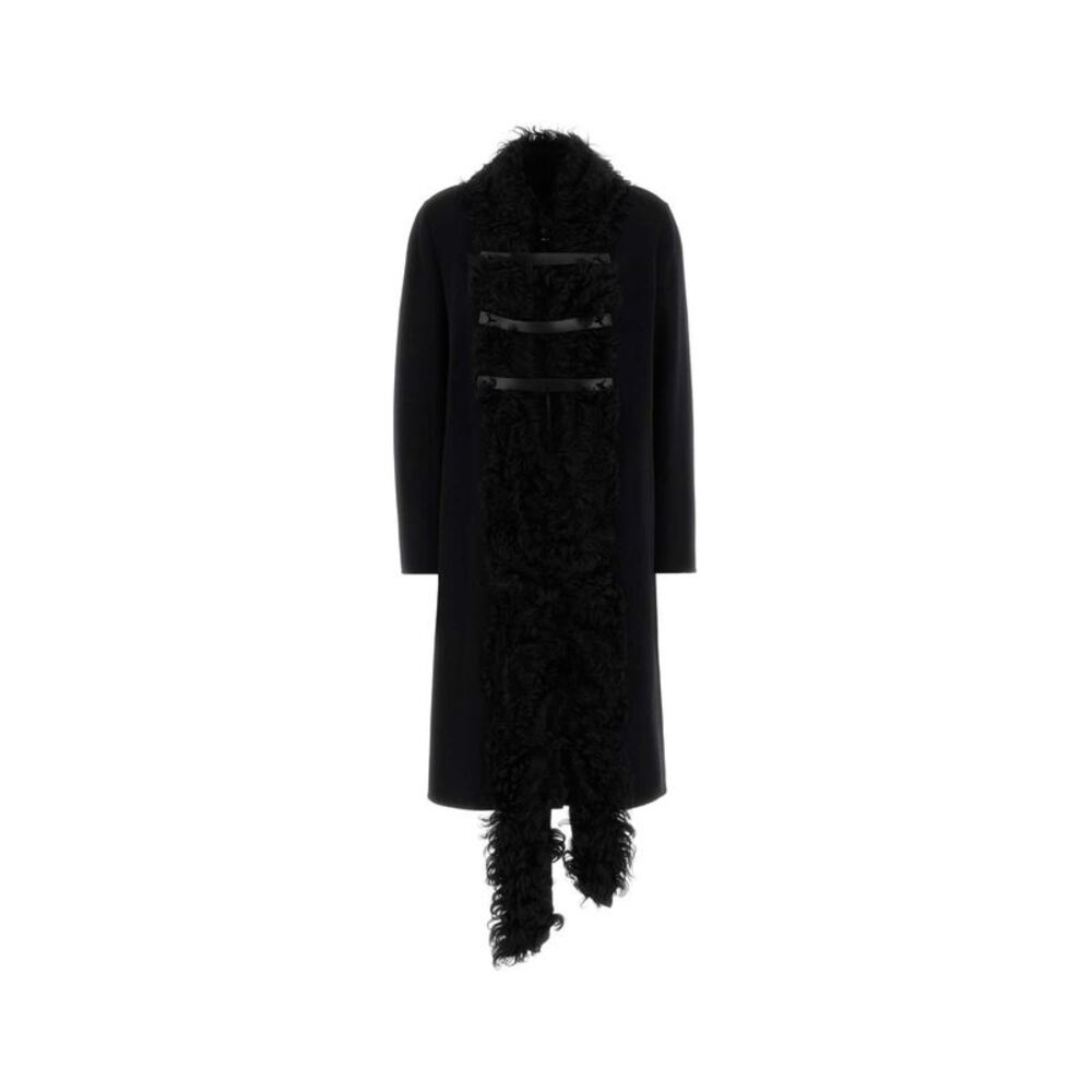 Fendi Women Black Wool Blend Coat